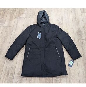 $495 Mens Hart Schaffner Marx Harper Technical All Weather Down Coat Black Large